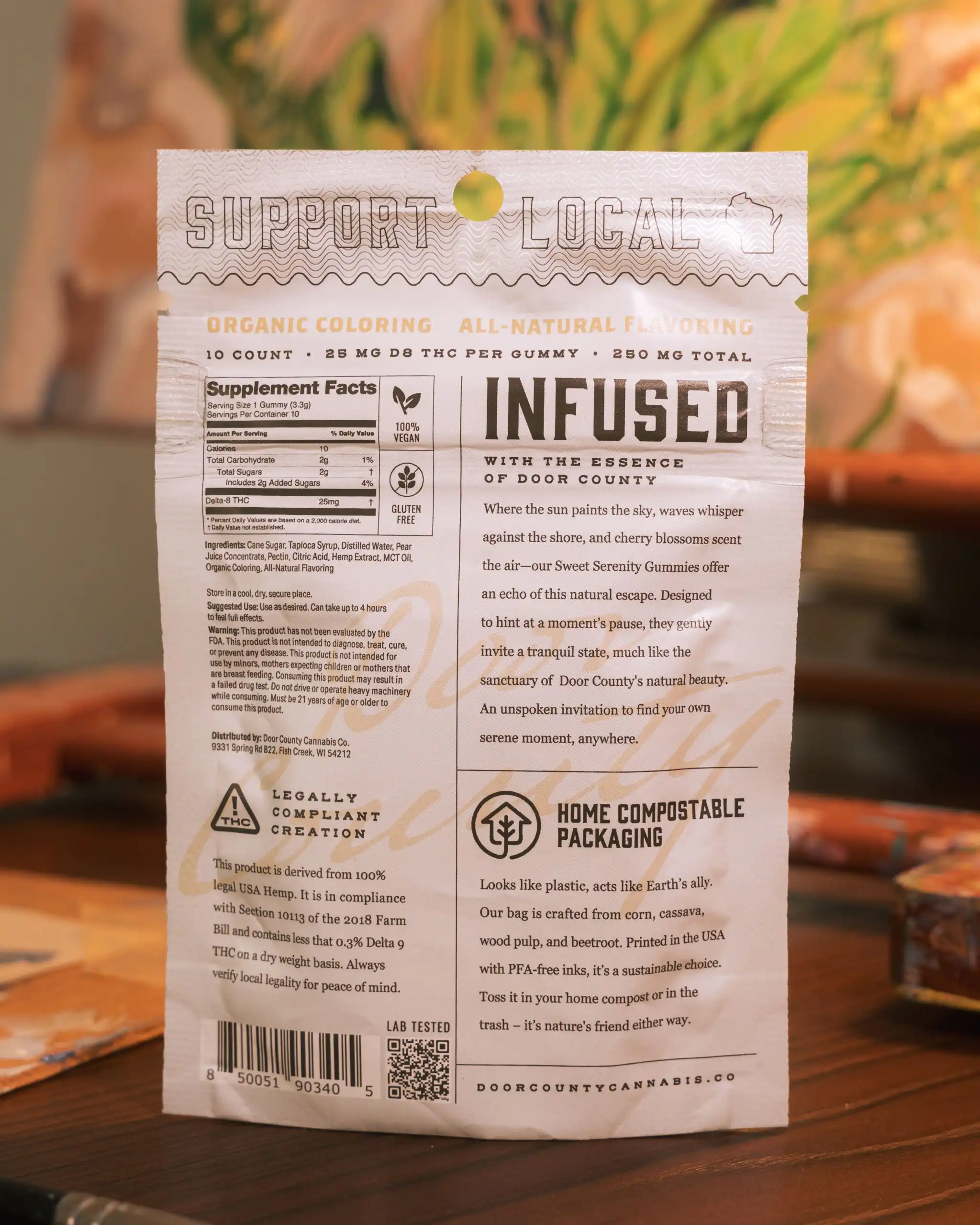 Door County Cannabis Co. compostable hemp product packaging
